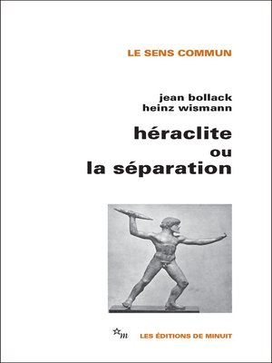 cover image of Héraclite ou la séparation